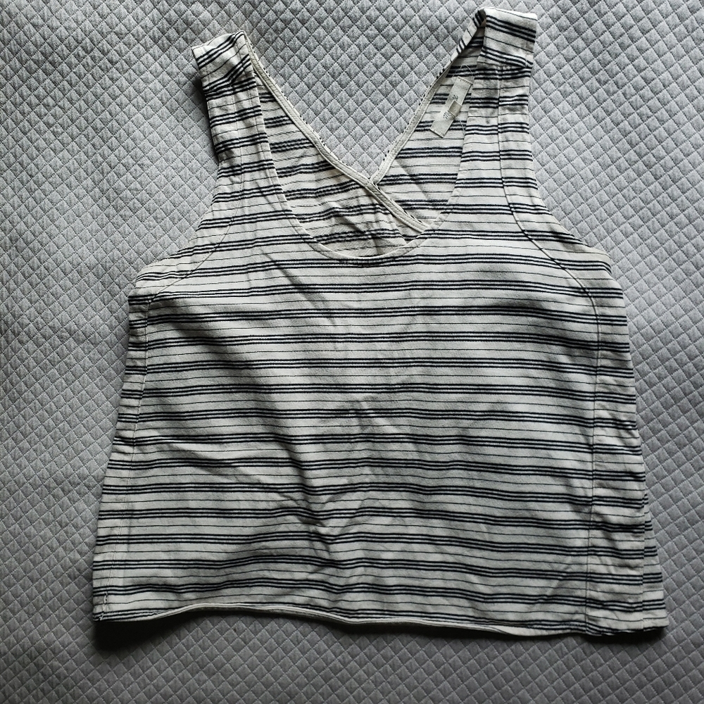 Madewell Striped Crop Tank Top